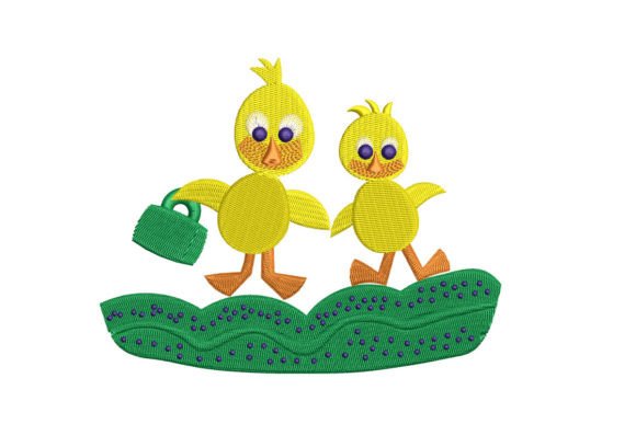 Baby Chicks Embroidery Design