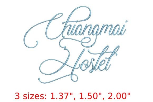 Changmai Hostel Font: A Creative Embroidery Design