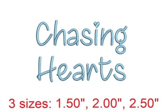 Chasing Heart Embroidery Font: A New Dimension in Textile Design