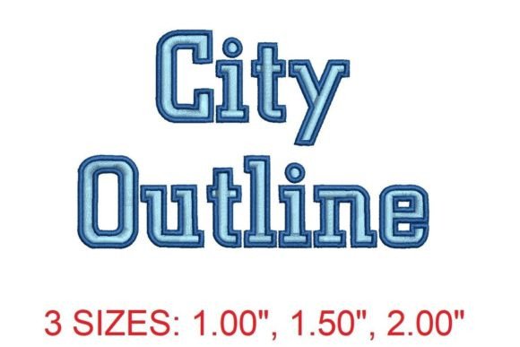 City Outline Embroidery Font: A Stylish Addition to Your Design Toolkit