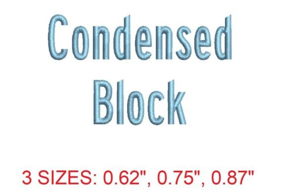 Condensed Block Embroidery Font: A Modern Choice for Stylish Stitches