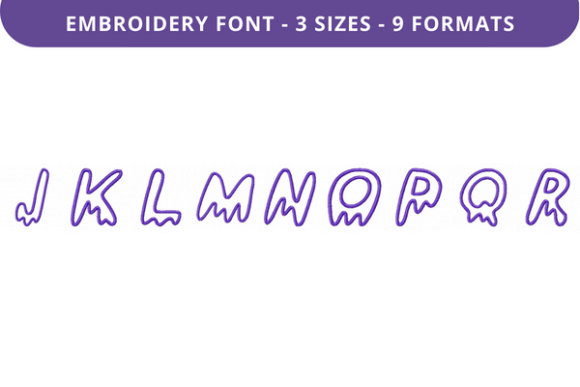 Drippy Ghost Font Uppercase J to R
