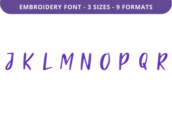Emma Jean Font J to R: A Versatile Embroidery Font for Creative Projects