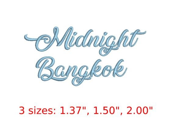 Experience the Allure of Midnight Bangkok Embroidery Font