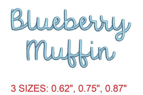 Indulge in the Delectable Sweetness of the Blueberry Muffin Embroidery Font