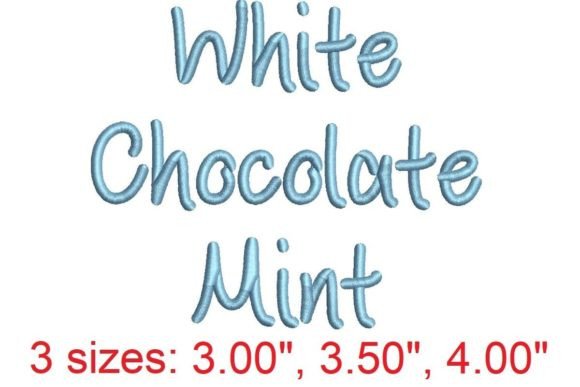 Indulge Your Creativity with the White Chocolate Mint Embroidery Font