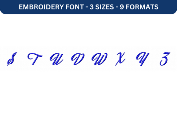 Jasmine and Green Tea Font S to Z: A Versatile Embroidery Font for Creative Expression
