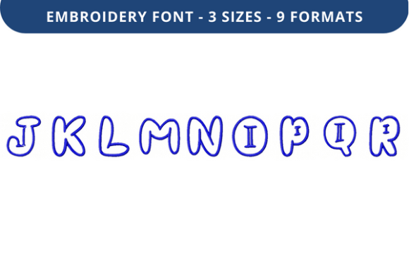Pop That Bubble Font J to R: A Versatile Embroidery Font for Creative Projects