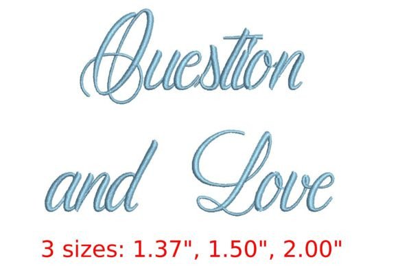 Question and Love Embroidery Font: A Creative Tool for Expressing Curiosity and Affection