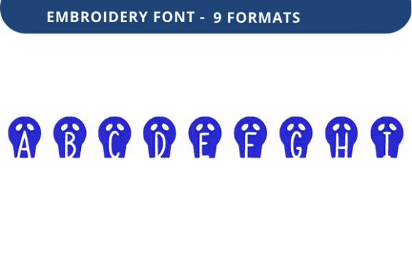 Skulls and Kitties Font Lowercase a to I