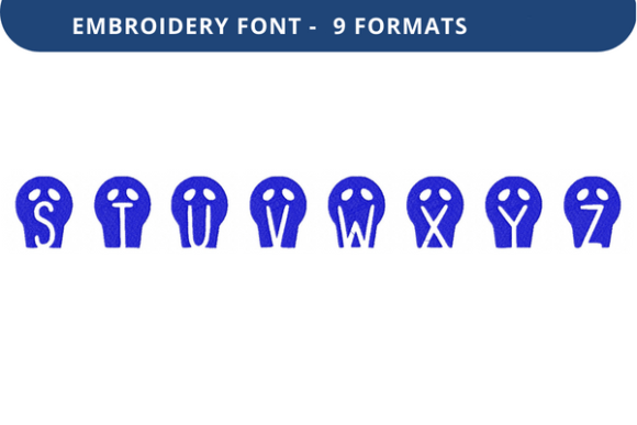 Skulls and Kitties Font Lowercase S to Z: A Creative Embroidery Solution