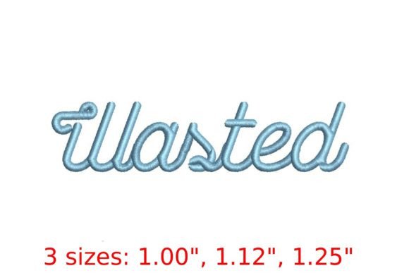 Wasted Font: A Bold Statement in Embroidery Design